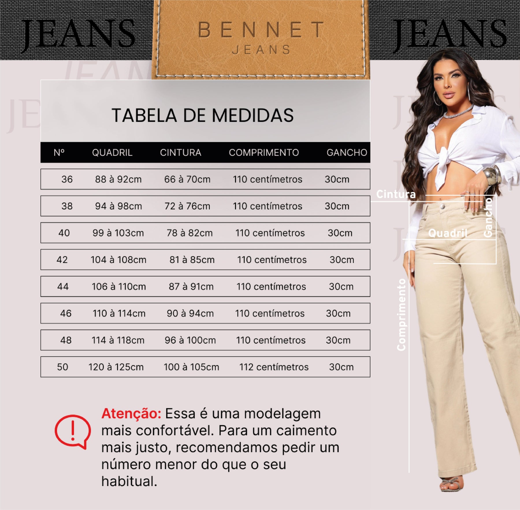 Calça Jeans Wide Leg Off White Cintura Alta Ref: 0CJ45